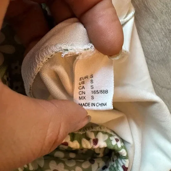 Milumia Women's Floral Print High Waist Skirt High Side Split Boho Small green - Picture 9 of 10